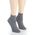 thumbnail image 1 of Women's Cottonique M27700 Latex Free Organic Cotton Booties - 2 Pack (Melange Grey L), 1 of 4