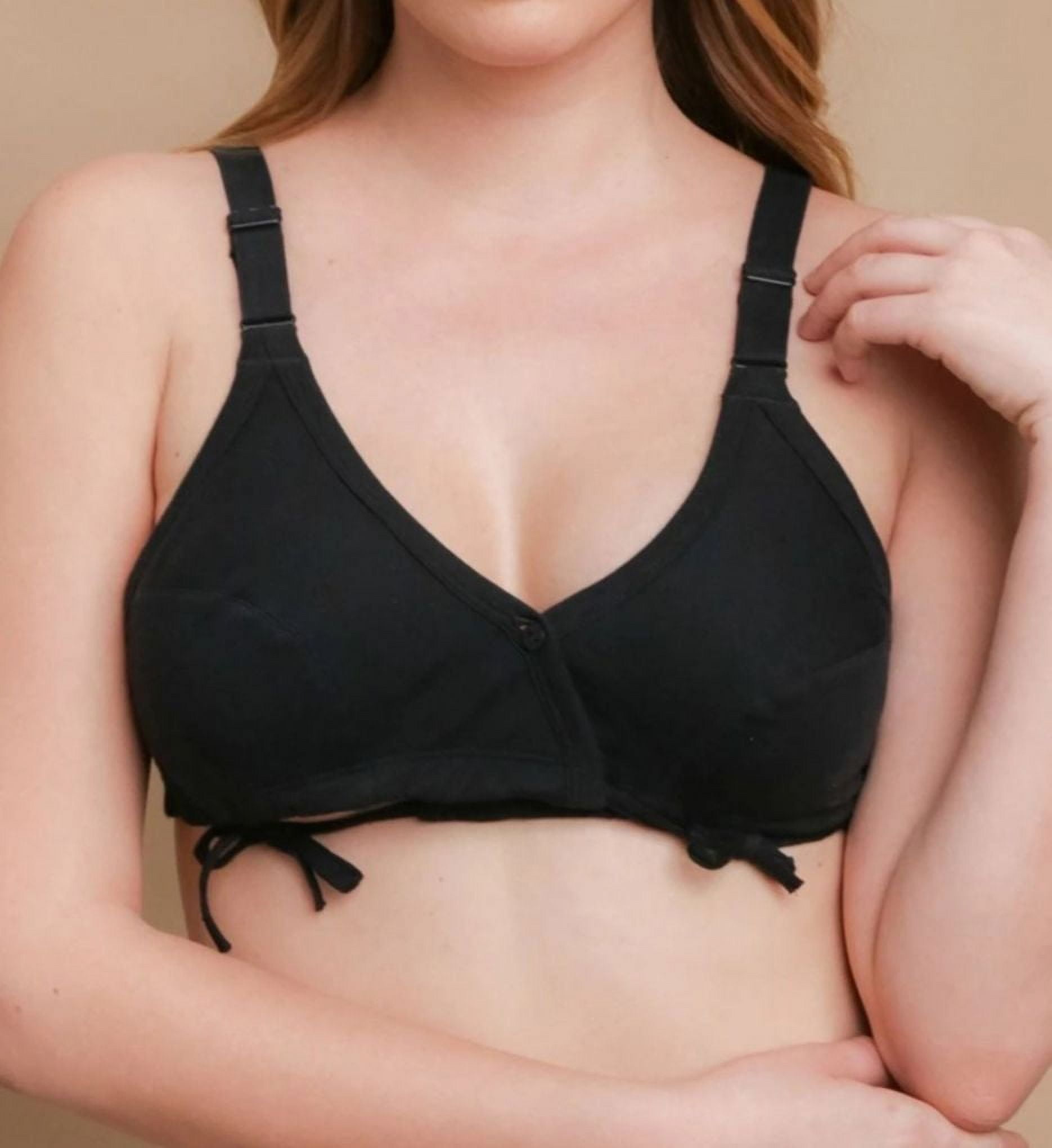 Cottonique Women's Hypoallergenic Drawstring Bra Made from 100% Organic  Cotton, Black, 34B : : Clothing, Shoes & Accessories