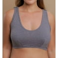 thumbnail image 1 of Women's Cottonique W12226 Latex Free Organic Cotton Bra Liner (Melange Grey 10), 1 of 5