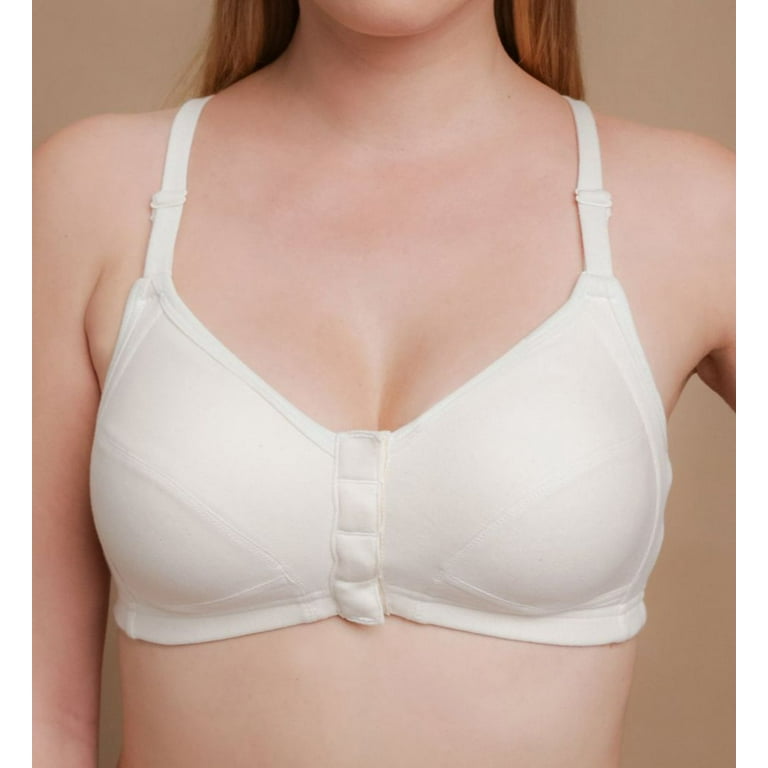 Women's Cottonique W12233 Deborah Latex-Free Support Wireless Racerback Bra  (Natural 42C)