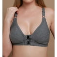 thumbnail image 1 of Women's Cottonique W12291 Latex Free Organic Cotton Racerback Support Bra (Melange Grey 46D), 1 of 1