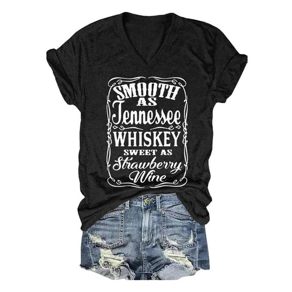 Women's Country Music T-Shirt Style Graphic Tee for Concerts and Casual Wear Trendy Drinking Top