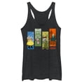 thumbnail image 1 of Women's Courage the Cowardly Dog Character Panels  Racerback Tank Top Black Heather Medium, 1 of 3
