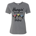 thumbnail image 1 of Women's Cow Bandana Hangin With My Heifers Ladies Fit Short Sleeve T-shirt-Deep Heather Grey-medium, 1 of 4