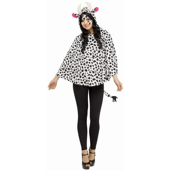 Women's Cow Hooded Poncho