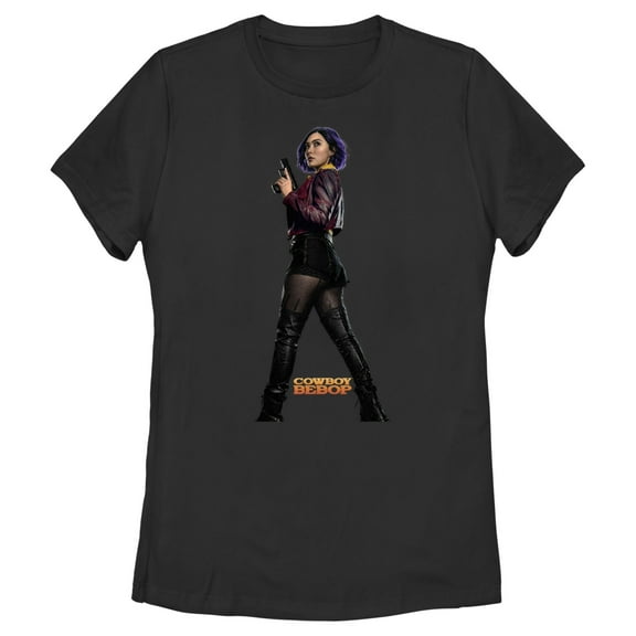 Women's Cowboy Bebop Faye Valentine  Graphic Tee Black Small