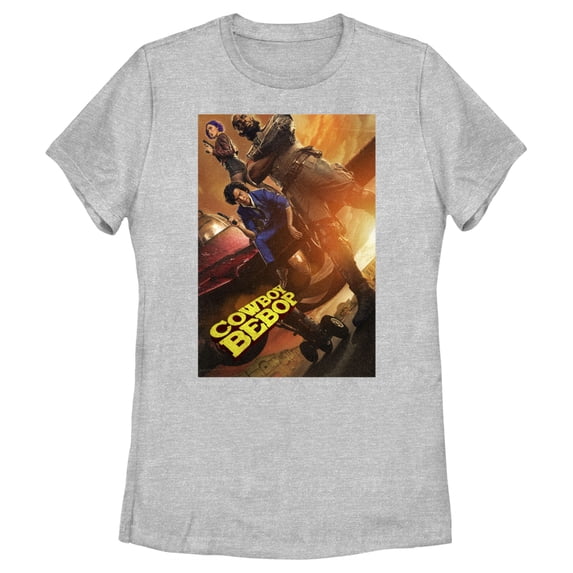 Women's Cowboy Bebop Space Crew Graphic Tee Athletic Heather X Large