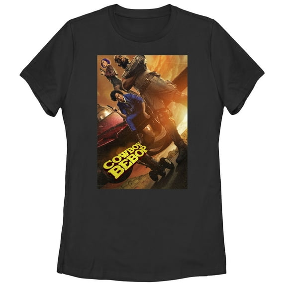 Women's Cowboy Bebop Space Crew Graphic Tee Black Large