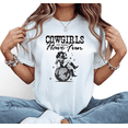 thumbnail image 1 of Women's "Cowgirls Just Wanna Have Fun" Stylish Western Graphic Breathable T-Shirt Short Sleeve Round Neck Top White S-5XL, 1 of 5