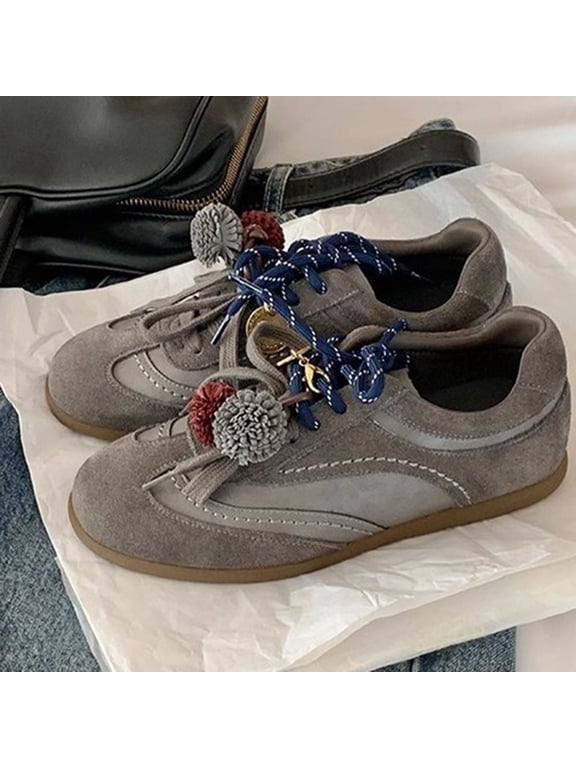 Women's Cowhide Version Retro Breathable Casual German Training Shoes For Women 2025 Mandarin Duck Shoelaces Versatile Sports And Leisure Gump Shoes