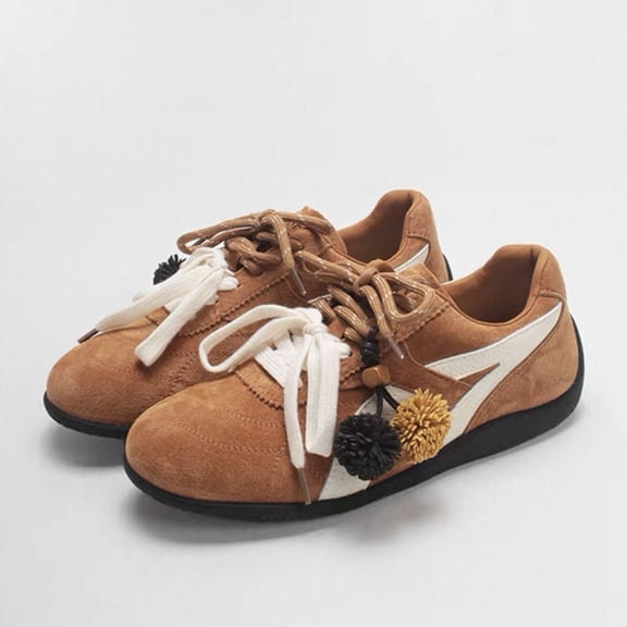 Women's Cowhide Version Retro Breathable Casual German Training Shoes For Women 2025 Mandarin Shoelaces Versatile Sports And Leisure Gump Shoes