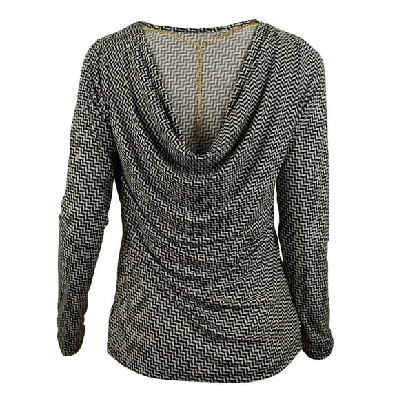 Women's Cowl Back Blouse Shirt Top-NN-L