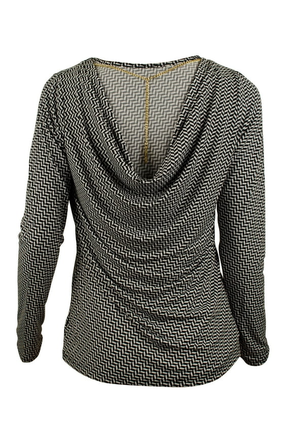 Women's Cowl Back Blouse Shirt Top-NN-S