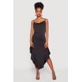 thumbnail image 1 of Women's Cowl Neck Asymmetrical Ruffle Hem Maxi Dress, 1 of 3