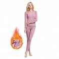 thumbnail image 1 of Women's Cozy Base Layer - Long Fleece Lined Thermal Underwear Cold Weather Warm Suit, 1 of 5