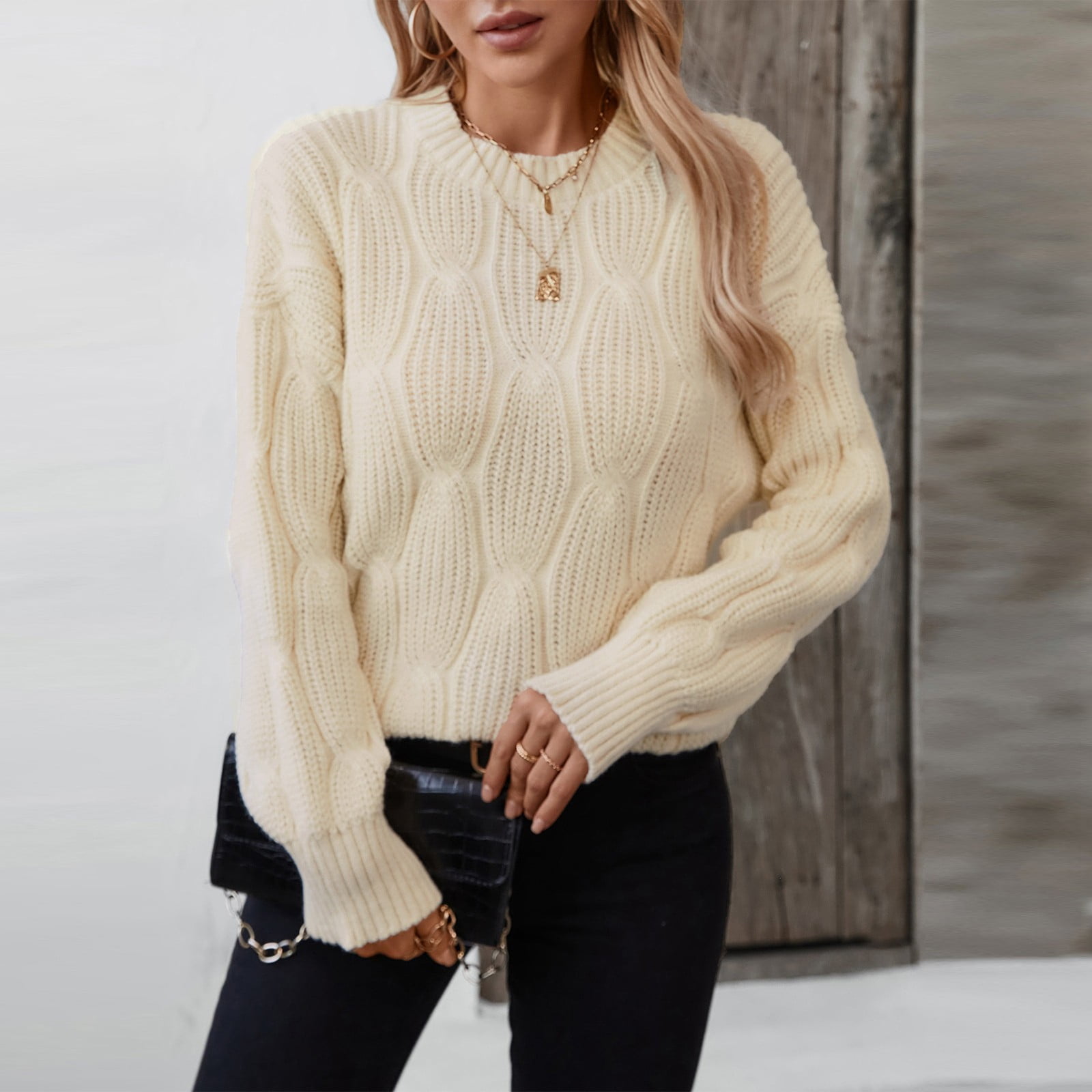 Cable Knit Soft Warm Womens Sweaters Super Soft Luxury Cable Knit