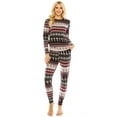 thumbnail image 1 of Women's Cozy Christmas Fleece-Lined 2-Piece Matching Jogger Sets, 1 of 5