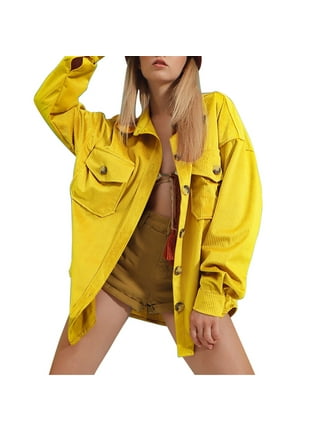 Yellow corduroy jacket womens outlet
