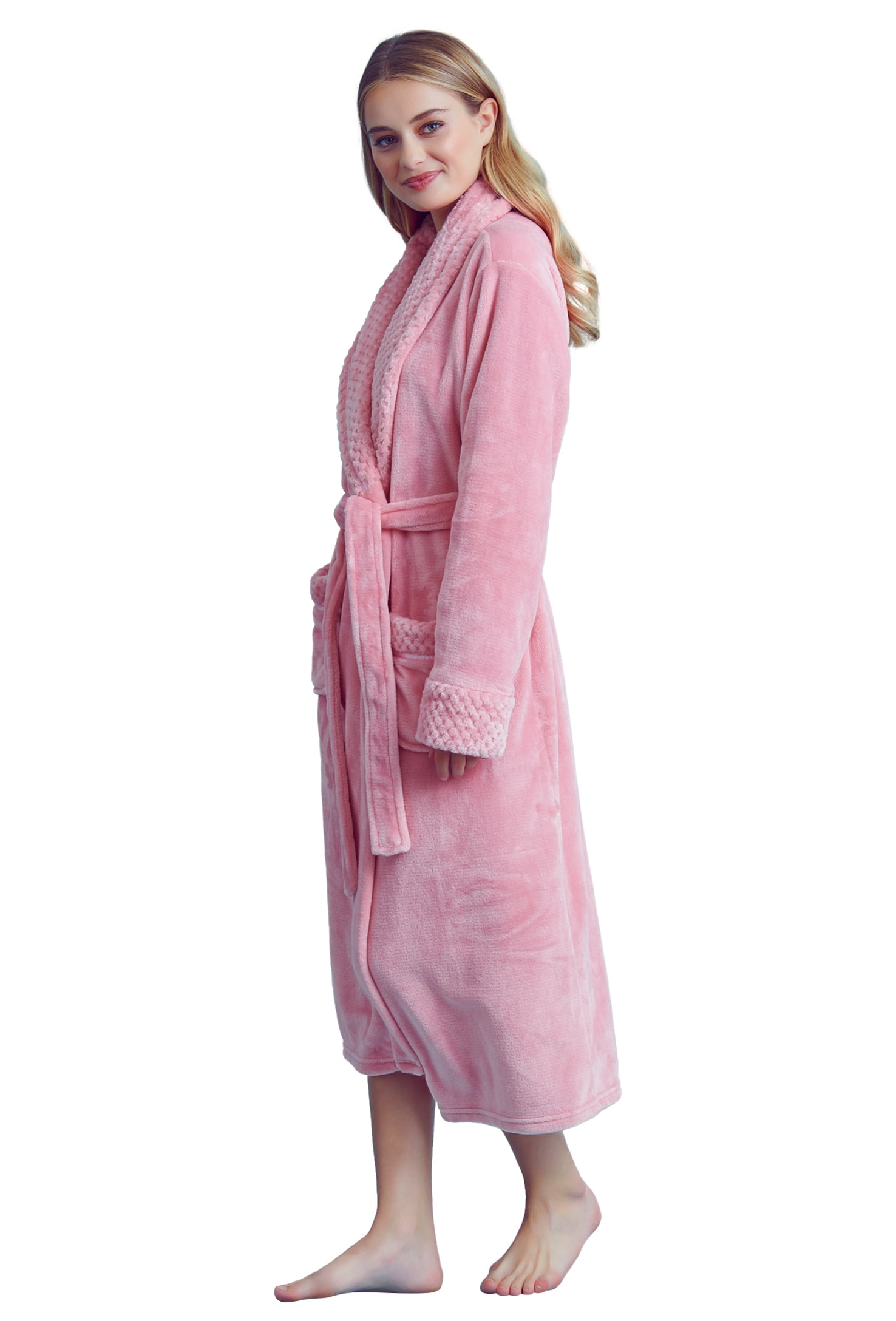 Women’s Cozy Fleece Bathrobe Plush Comfort Robe for Women