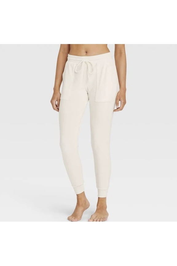 Women’s Fleece Jogger Pants Color White M
