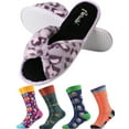 thumbnail image 1 of Women's Cozy Home Essential Gift Set – Leopard Memory Foam Slippers & 4 Pack Soft Fuzzy Socks, Warm Non-Slip Indoor Comfort. Perfect for Lounging, Winter & Holiday Gifts, 1 of 9