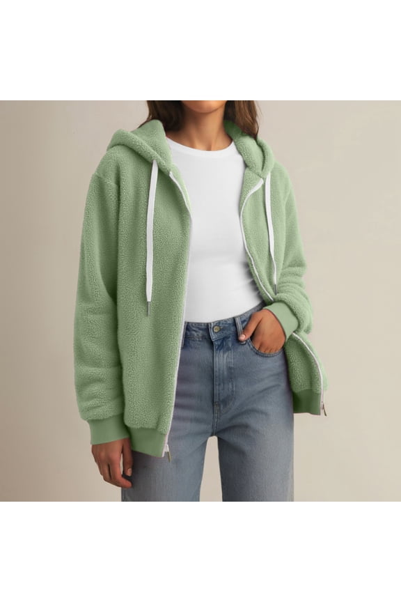 Women's Cozy Hooded Jacket for Casual Outings Winter Soft and Comfortable Layering for Everyday Wear and Relaxation Cardigan Jacket Women Dry Jacket Women Fuzzy Jackets Light Weather Jacket