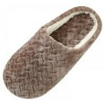 thumbnail image 1 of Women's Cozy Knit Slippers, Ladies' Slip on Mules House Shoes for Indoor with Anti-Skid Sole, 1 of 3
