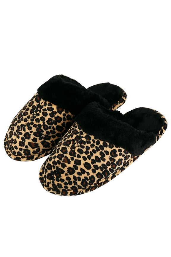 Women’s Cozy Leopard Slippers – Fluffy, Comfortable, and Non-Slip for Home & Lounge Wear