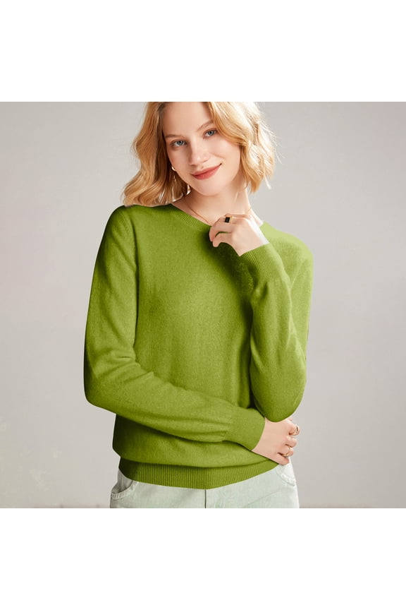 Women's Cozy Lightweight Cropped Pullover Sweaters Casual Long Sleeve Winter Loose Crewneck Knit Shirt Top