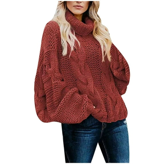 Women's Cozy Oversized Cowl Neck Sweater - Soft Fiber Blend, Lazy-Chic Design, Autumn/Winter Wear, Versatile Match (Leggings/Jeans), Easy Care
