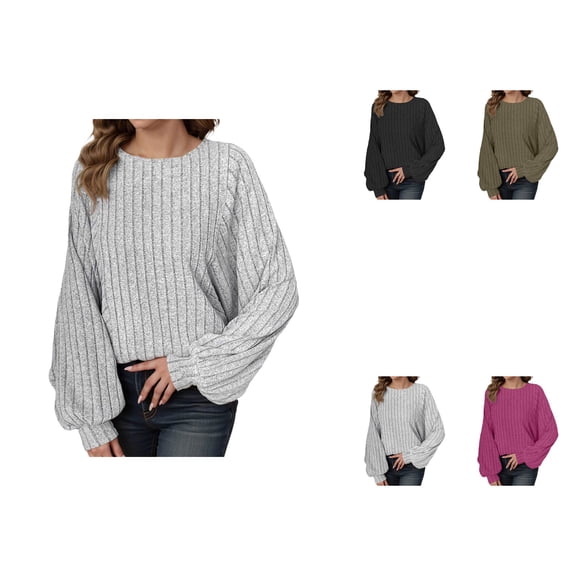 Women's Cozy Oversized Pullover Sweater – Soft Knit Long Sleeve Tunic Top for Fall Winter, Loose Fit Dressy Casual Loungewear Blouse