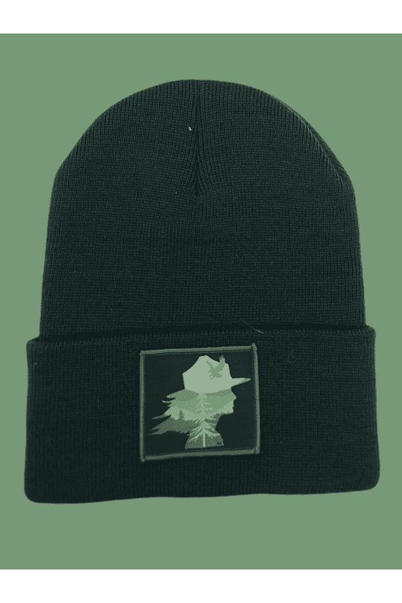 Women's Cozy Ranger Beanie Hat - Outdoor Adventure Winter Headwear for Hiking and Camping - Green