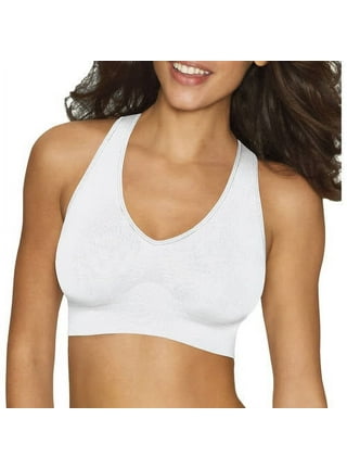 Hanes Originals Women's Cropped Bralette, Breathable Stretch Cotton,  2-Pack, Style MHO103