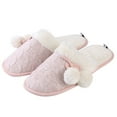 thumbnail image 1 of Women's Cozy Slippers Memory Foam Slip-on Fuzzy House Slippers Warm Plush Bedroom Scuff Slipper, 1 of 7