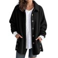 thumbnail image 1 of Women's Cozy Soft Open Front Cardigan Long Sleeve Notched Lapel Loose Fit Casual Outerwear For Fall And Winter Seasons, 1 of 5