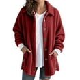 thumbnail image 1 of Women's Cozy Soft Open Front Cardigan Long Sleeve Notched Lapel Loose Fit Casual Outerwear For Fall And Winter Seasons, 1 of 5