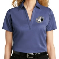 Women's Crashing Bowling Pins No Button Polo Shirt, Extra Small Royal Heather