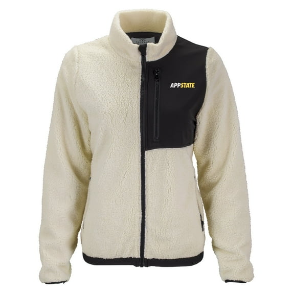 Women's Cream/Black Appalachian State Mountaineers Denali Full-Zip Jacket