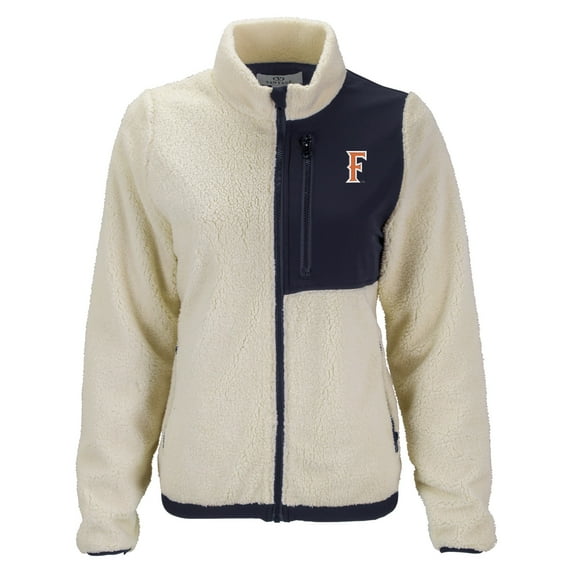 Women's Cream/Navy Cal State Fullerton Titans Denali Full-Zip Jacket