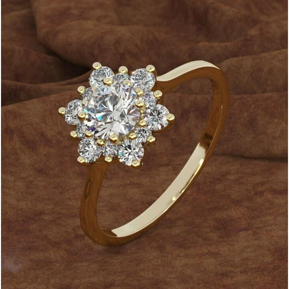 Women's Creative Diamond Snowflake Zircon Ring