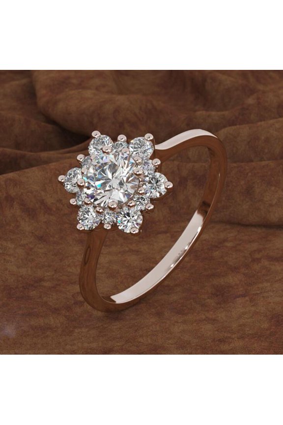 Women's Creative Diamond Snowflake Zircon Ring