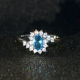 thumbnail image 1 of Women's Creative Sapphire Blue Zircon Ring, 1 of 1