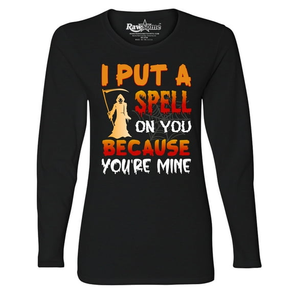 Women's Creepy Scary Halloween Long Sleeve Shirt Size (S-2XL)