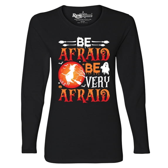 Women's Creepy Scary Halloween Long Sleeve Shirt Size (S-2XL)