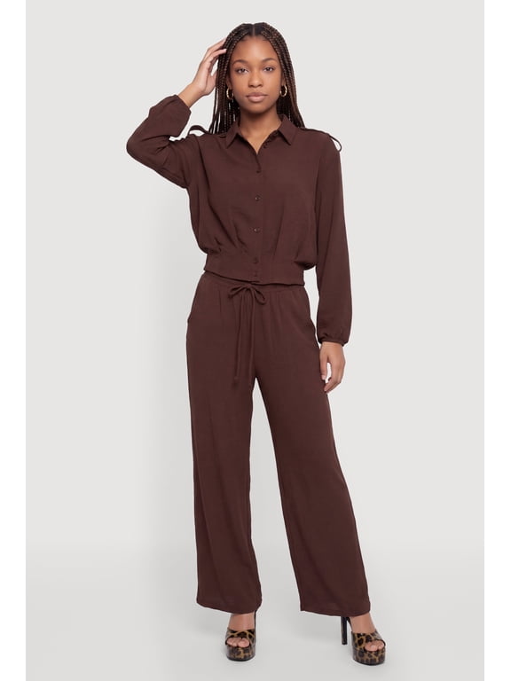 Women's Crepe Knit Drawstring Waist Pants