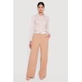 thumbnail image 1 of Women's Crepe Knit High Waisted Wide Leg Dress Pants, 1 of 5