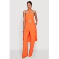 thumbnail image 1 of Women's Crepe Knit High Waisted Wide Leg Pull On Pants, 1 of 4