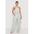 thumbnail image 1 of Women's Crepe Knit High Waisted Wide Leg Pull On Pants, 1 of 4