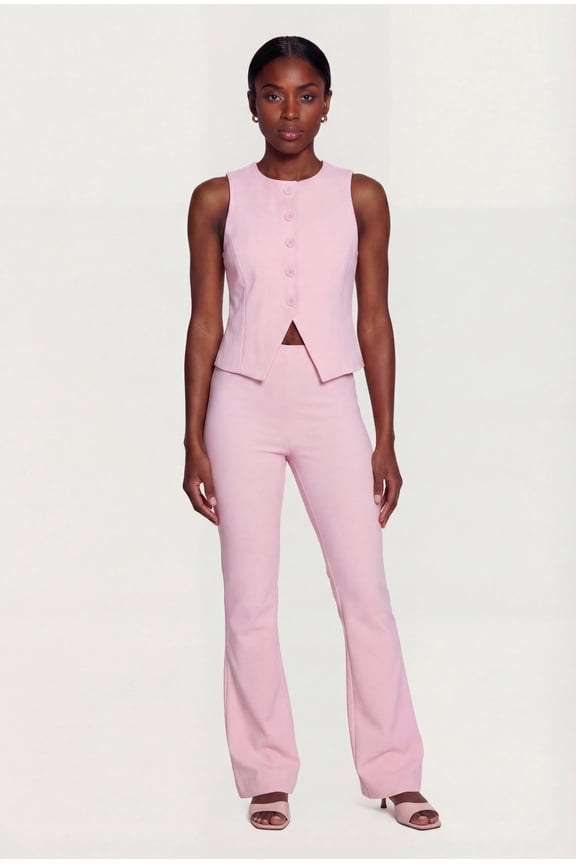 Women's Crepe Knit Pull On Flare Pants