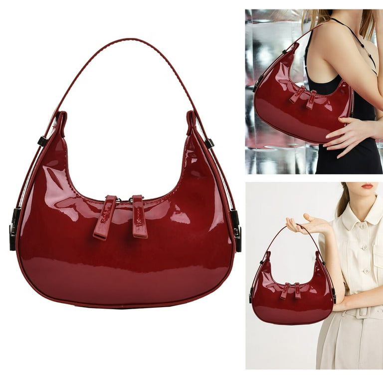 Women's Crescent Shoulder Bags Retro Y2k 90s Hobo Handbags Top Handle Y2k Underarm Bag Fashion PU Leather Clutch Purses Women's Crescent Shoulder Bags Retro Y2k 90s Hobo Handbags Top Handle Y2k Underarm Bag Fashion PU Leather Clutch Purses